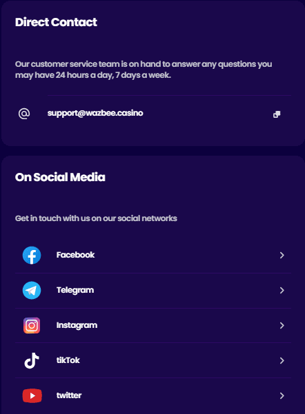 Wazbee SUPPORT